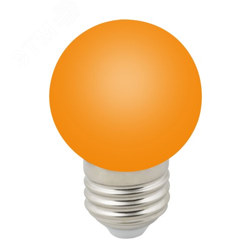 Лампа декоративная светодиодная LED-G45-1W/ORANGE/E27/FR/С Форма шар матовая Цвет оранжевый Картон - фото 2