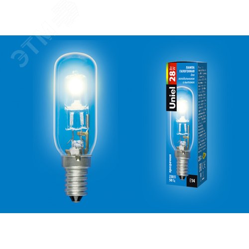 Лампа галогенная для холодильников и вытяжки HCL-28/CL/E14/F25 special прозрачная картон - фото 2