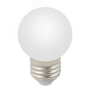 Лампа декоративная светодиодная LED-G45-1W/6000K/E27/FR/С Форма шар матовая, дневной свет 6000K Картон - фото 2