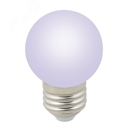Лампа декоративная светодиодная форма шар матовая RGB LED-G45-1W/RGB/E27/FR/С Картон ТМ Volpe - фото 2