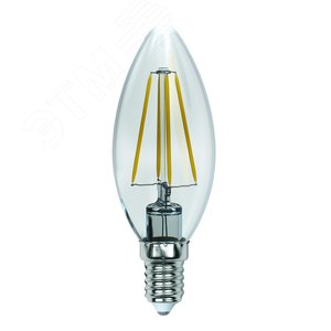 Лампа светодиодая LED-C35-13W/3000K/E14/CL PLS02WH. Форма свеча, прозрачная, Серия Sky, Теплый белый свет (3000К) - UNIEL