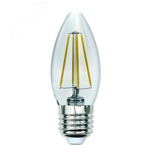Лампа светодиодная,LED-C35-13W/3000K/E27/CL PLS02WH картон Форма свеча, прозрачная, Sky, Теплый (3000К). Картон - UNIEL
