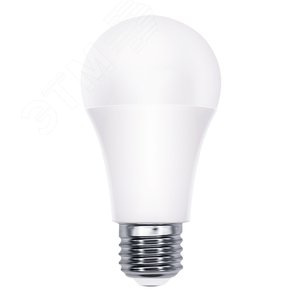 Лампа светодиодная с ИК сенсором, Форма А, матовая, RGB свет, Пульт ДУ (н/к) LED-A60-10W/RGB/E27/REG PLS21WH. Картон - UNIEL