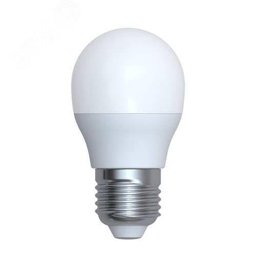 Лампа светодиодная 6 Вт Форма шар матовая Белый свет 4000К Картон LED-G45-6W/4000K/E27/FR/RA95 PLK01WH