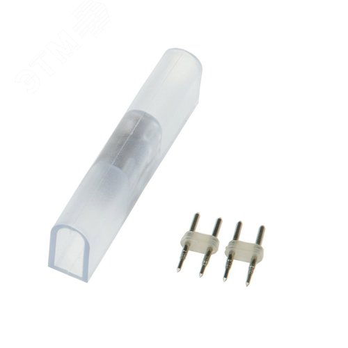Соединитель контактный прямой для светодиодных лент UTC-K-12/N21 CLEAR 010 POLYBAG ULS-N21 NEON 2200 8x16мм 2 контакта Цвет прозрачный 10 штук в пакете UL-00007238 Uniel - UNIEL