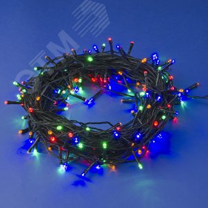 Гирлянда светодиодная, 30 м 300 светодиодов ULD-S3000-300/DGA MULTI IP20 разноцветный цвет зеленый провод - UNIEL