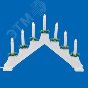 Фигура Новогодняя горка 39,5х30,5см 7 миниламп накаливания Теплый белый свет Корпус белый Материал пластик UDL-L7101-007/SWA/WW WHITE BRIDGE - фото 2