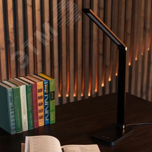 Светильник настольный TLD-571 Black/LED/400Lm/4500K/Dimmer 8W сенсорный выключатель черный цвет (UL-00007439) - фото 3