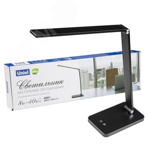 Светильник настольный TLD-571 Black/LED/400Lm/4500K/Dimmer 8W сенсорный выключатель черный цвет (UL-00007439) - фото 2