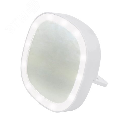 Зеркало карманное с подсветкой ULK-F71 3AAA WHITE На батарейках 3AАА (не в/к). белый - UNIEL