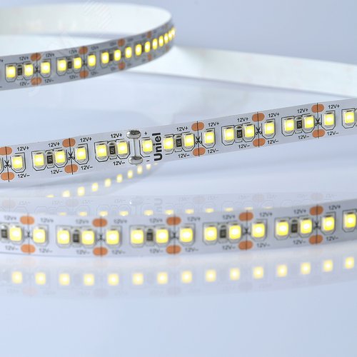 Лента светодиодная гибкая на самоклеящейся основе 17Вт/м 12В 4000K IP20 180LED/м катушка 5м. в герметичной упаковке - UNIEL