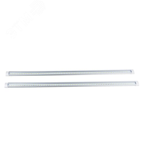 Светильники светодиодные для мебели UЛм-F45-2x6W/4500K IP20 SILVER набор из 2-х шт Механический выключатель 600х25х8мм 2х500Лм - фото 2