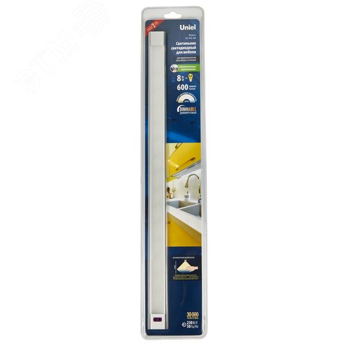 Светильник светодиодный для мебели ULI-F46-8W/2700-6000K/DIM SENSOR IP20 SILVER 500х30х11,5мм 600Lm - фото 13