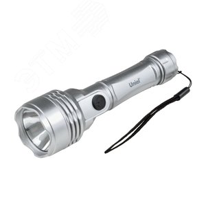 S-LD044-C Silver Фонарь Uniel серии Стандарт «Simple Light — Gambit», пластиковый корпус, 0,5 Watt LED, упаковка — кламшелл, 2хАА н/к, цвет серебро (SLD044CS) - UNIEL