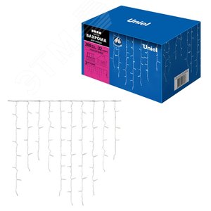 Бахрома светодиодная со статическим свечением 3м соединяемая 200 светодиодов белый провод ULD-B3010-200/SWK WHITE IP67 8