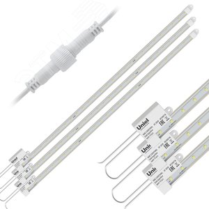 ULY-P90-10W/SPFR/K IP65 AC220V CLEAR KIT09 Светильник для растений светодиодный линейный, 600мм. Спектр для фотосинтеза. В составе набора из 9-ти штук. TM Uniel (ULY-P90-0009) - UNIEL