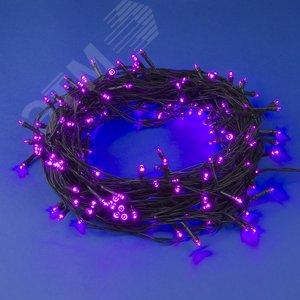 Гирлянда светодиодная 10 м ULD-S1000-100/DGA PINK IP20 100 светодиодов розовый свет зеленый провод - фото 2