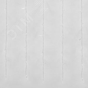ULD-C2030-240/DTA WHITE IP20 Занавес светодиодный, 2х3 м, 240 led, белый, с контроллером, провод прозрачный, IP20 (06739)
