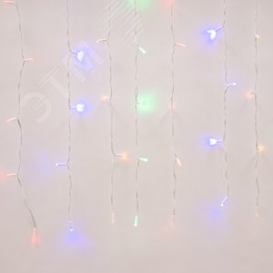 Гирлянда Занавес светодиодный с эффектом мерцания 3х2 м Соединяемый 240 светодиодов разноцветный свет белый провод ULD-C2030-240/TWK MULTI IP67