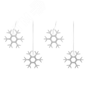 ULD-E1503-036/DTA BLUE IP20 SNOWFLAKES-1 Занавес светодиодный фигурный Снежинки-1,  1,5х0,3м. 6 подвесов. 36 светодиодов. Синий свет. Провод прозрачный. TM Uniel. (UL-00001406)