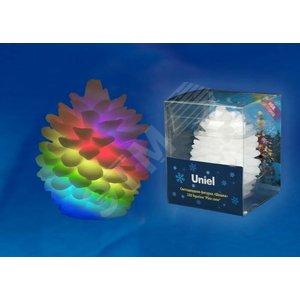 ULD-F004 RGB PINE CONE Фигурка светодиодная на батарейке «Шишка». 6,5*8 см. RGB свет. IP20. TM Uniel. (UL-00001443) - фото 2