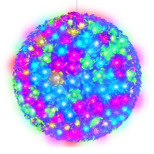 ULD-H2727-300/DTA RGB IP20 SAKURA BALL Фигура светодиодная «Шар с цветами сакуры», 300 светодиодов, диаметр 27 см, цвет свечения-RGB, IP20 - UNIEL