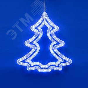 ULD-H3543-070/STA WHITE IP20 XMAS TREE Фигура светодиодная Ёлочка, 35х43 см. Подвесная. 70 светодиодов. Белый свет. Провод прозрачный. TM Uniel. (UL-00001405)
