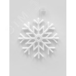 ULD-H4040-048/DTA MULTI IP20 SNOWFLAKE Фигура светодиодная Снежинка, 40х40см. Подвесная. 48 светодиодов. Красный, синий, белый свет. Провод прозрачный. TM Uniel. (UL-00001403) - UNIEL