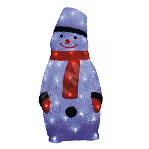 ULD-M2348-080/STA WHITE IP20 SNOWMAN1 Фигура светодиодная «Снеговик-1», 80 светодиодов, 23*22*48 см, цвет свечения-белый, IP20. (09558) - UNIEL