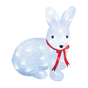 ULD-M2732-040/STA WHITE IP20 RABBIT-1 Фигура светодиодная «Зайчик», 40 светодиодов, размер 27*15*32 см, цвет свечения-белый, IP20. (11032) - UNIEL