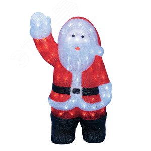 ULD-M3860-120/STA WHITE IP20 XMASMAN Фигура светодиодная «Дед Мороз»,38*24*60 см. 120 светодиодов. Белый свет. Провод прозрачный. TM Uniel. (UL-00002332) - UNIEL