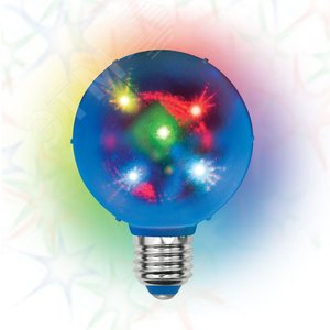 Светильник светодиодный Свечение 3D звёзды 220В Диаметр 8см ULI-Q308 1,5W/RGB/E27 ДИСКО ШАР 3D - UNIEL