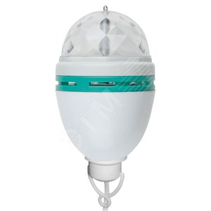 Светодиодный светильник-проектор  ULI-Q303 2,5W/RGB WHITE. Подвесной. Серия DISCO, многоцветный. ТМ VOLPE. Кабель с вилкой, 220В. Цвет корпуса - белый. - UNIEL