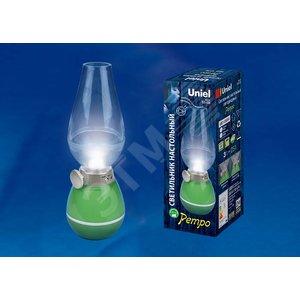 Светильник настольный TLD-538                     Green/LED/80Lm/5500K/Dimmer РЕТРО,3W,встр.        ак.400mAh,зеленый,Uniel - UNIEL