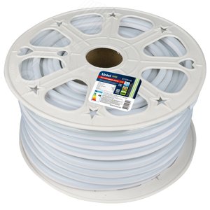 Лента светодиодная гибкий неон 8Вт/м 220В зеленый IP67 120 LED/м бобина 50м. в коробке - UNIEL