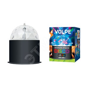 Светодиодный светильник-проектор ULI-Q302. Серия DISCO, многоцветный. ТМ VOLPE. Напряжение 220В. Кабель с вилкой (в комплекте) Цвет корпуса - черный. (09840) - UNIEL