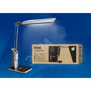Светильник настольный/LED/900Lm/6 режимов в       диапазоне 2700-6400K/С диммером/Цвет-серебристый  TLD-515 Silver/9W (09106) - UNIEL