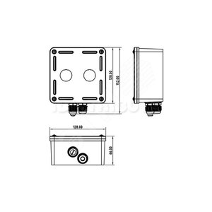 Коробка Industrial, 2-портовая, белый | 12B-02-67WT | Eurolan - Eurolan