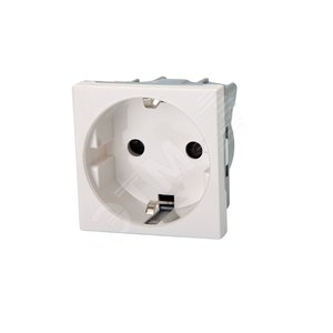 Розетка 16А 250В 45х45 белая (16V-10-01WT) - Eurolan
