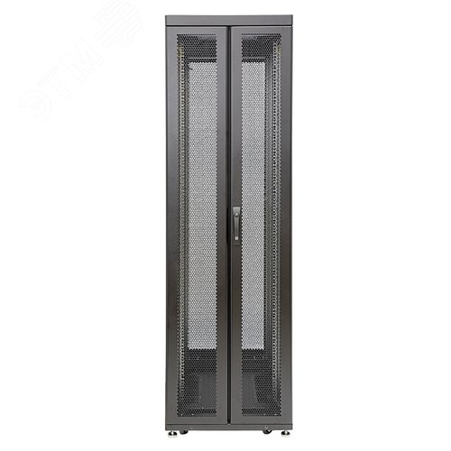 Шкаф Rackcenter D9000 42U 600 x 1000, передняя дверь перфорированная двустворчатая, задняя дверь перфорированная двустворчатая, черный - Eurolan