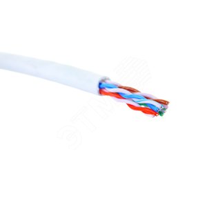 Кабель кат. 5е, U/UTP, 4 пары, 24 AWG, LSZH нг(A)-HFLTx, внутренней прокладки, белый, коробка 305 м, Китай | 19C-U5-23WT-B305 | Eurolan - Eurolan
