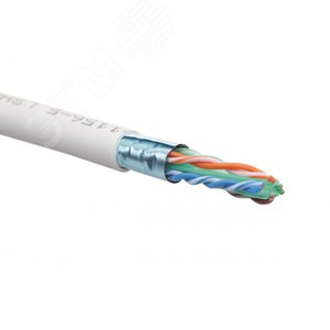 Кабель категории 6A,U/UTP (BF/UTP)зебра 4         пары,LSZHнг(A)-HFLTx,внутренней прокладки,        белый,катушка 500м
