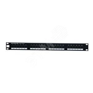 Панель коммутационная категория 6 UTP 19 1U 24хRJ45 568A/В черная - Eurolan
