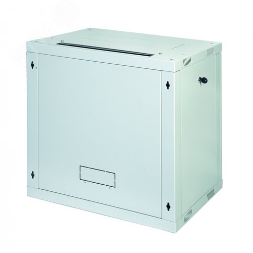 Шкаф настенный Racknet F30 15U 600 x 600, передняя дверь металлическая, светло-серый - фото 2