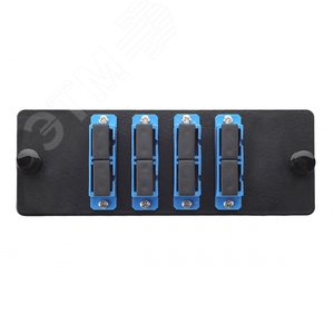 Комплект планка Q-SLOT с 6 адаптерами дуплекс LC OS2, монтажные шнуры, КДЗС - Eurolan