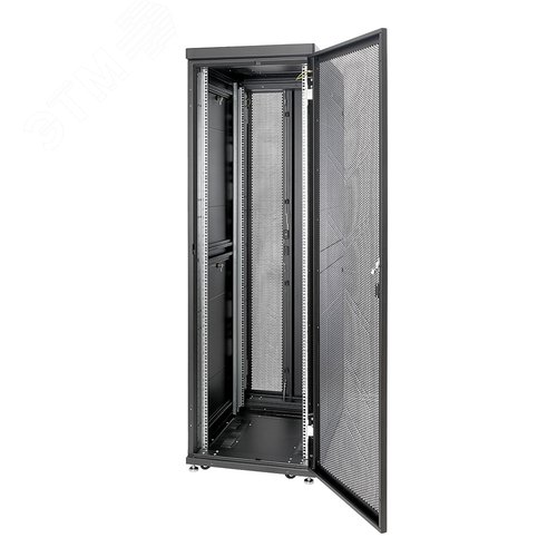 Шкаф Rackcenter D9000 42U 600 ? 1000, передняя дверь перф.1-ств., задняя дверь перф.2-ств., черный | 60F-42-6A-94BL | Eurolan - фото 2