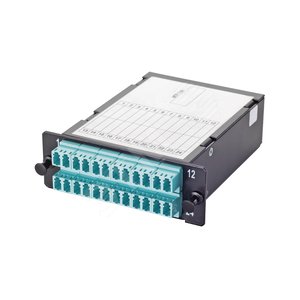 Кассета оптоволокно 24xLC на 2xMTP(12) OM4 черный серия 1 стандарт 0.5дБ (49M4024LCM1MA01BLD) - Eurolan