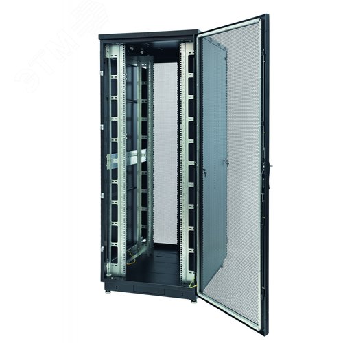 Шкаф Racknet S3000 42U 800 x 1000, передняя дверь перфорированная одностворчатая, задняя дверь перфорированная двустворчатая, черный - Eurolan