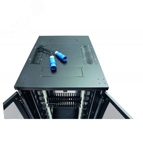 Шкаф Racknet S3000 42U 800 x 1000, передняя дверь перфорированная одностворчатая, задняя дверь перфорированная двустворчатая, черный - фото 2