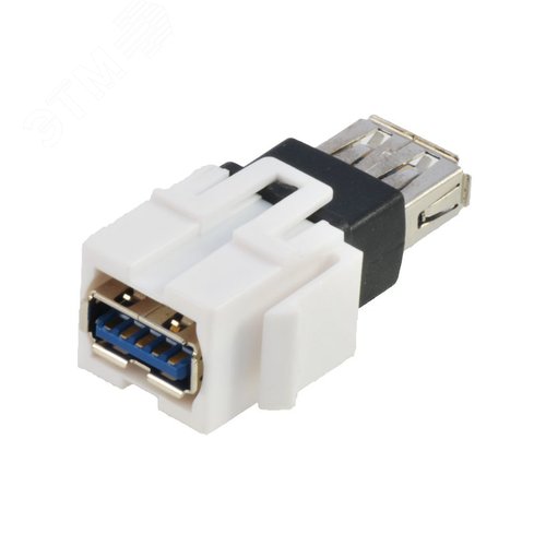 Модуль USB keystone 3.0 тип A, белый - Eurolan